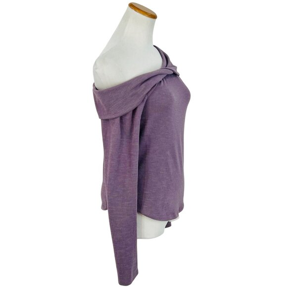 Free People Purple One-Shoulder Ribbed Asymmetrical Layering Top | Indie Sleaze - Picture 6 of 13